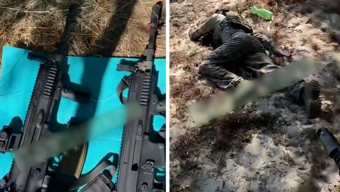 Rusové se na sítích chlubili s falešným videem s "mrtvými" ukrajinskými vojáky.