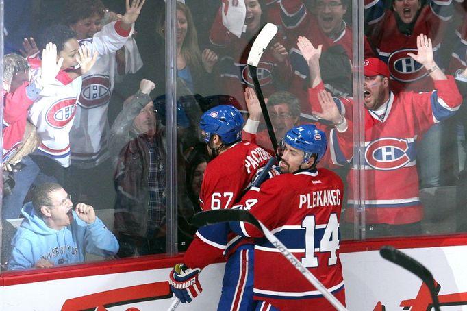 NHL: Stanley Cup Playoffs-Tampa Bay Lightning at Montreal Canadiens (Plekanec a Pacioretty)