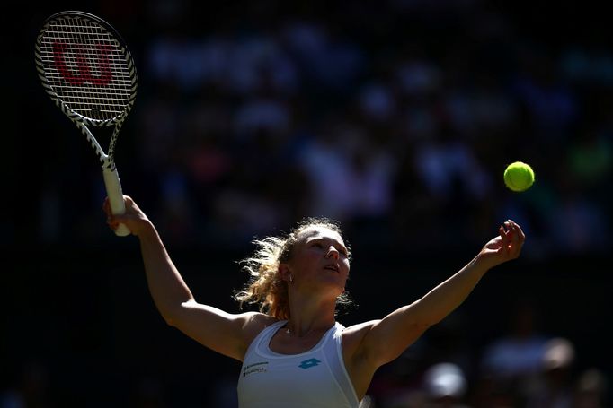 Kateřina Siniaková v druhém kole Wimbledonu 2019