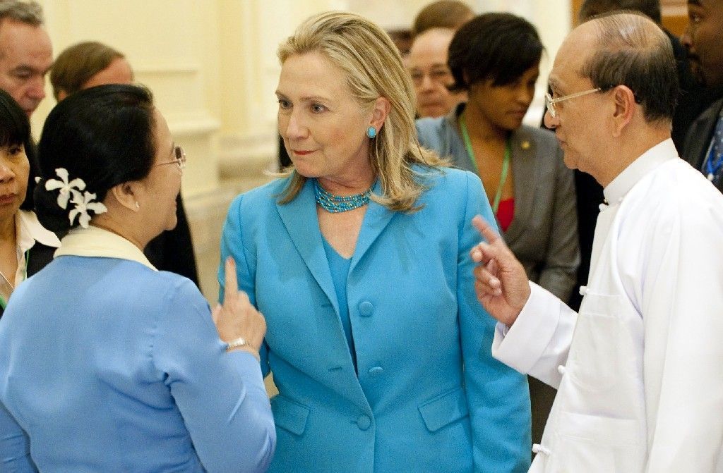 Barma - Návštěva ministryně zahraničí USA Hillary Clintonové