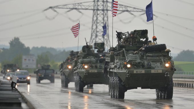 Americký armádní konvoj v Česku 2016.
