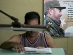 Fotografie a plakáty s Fidelem Castrem jsou na Kubě stále na každém kroku.