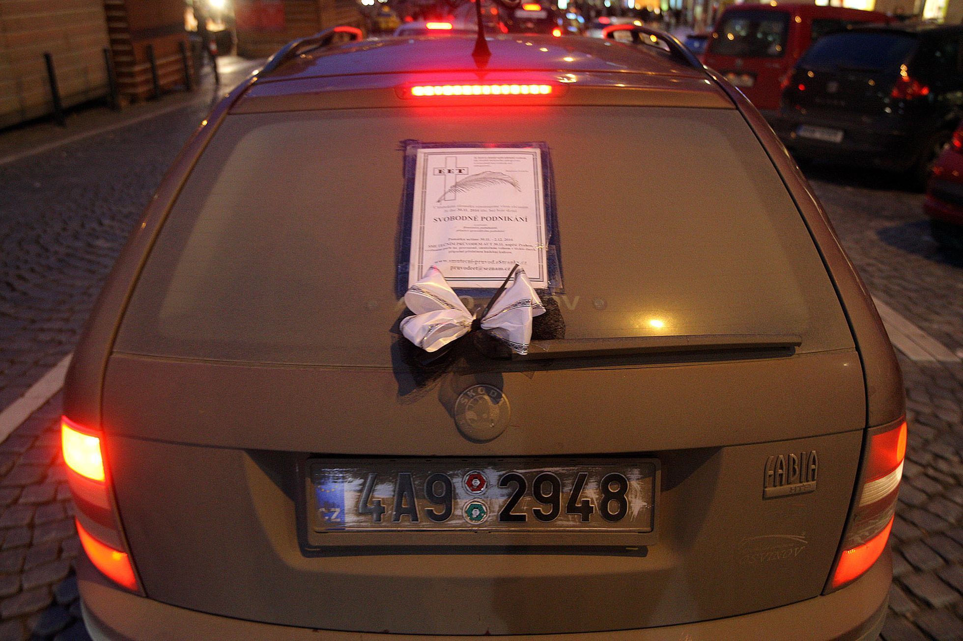 Protestní průjezd Prahou proti EET