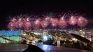 Fireworks explode at Expo 2020 Dubai to mark New Year in Dubai, United Arab Emirates, January 1, 2022. Expo 2020/Christopher Pike/Handout via REUTERS ATTENTION EDITORS -