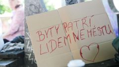 Demonstrace za zákon o sociálním bydlení, Praha