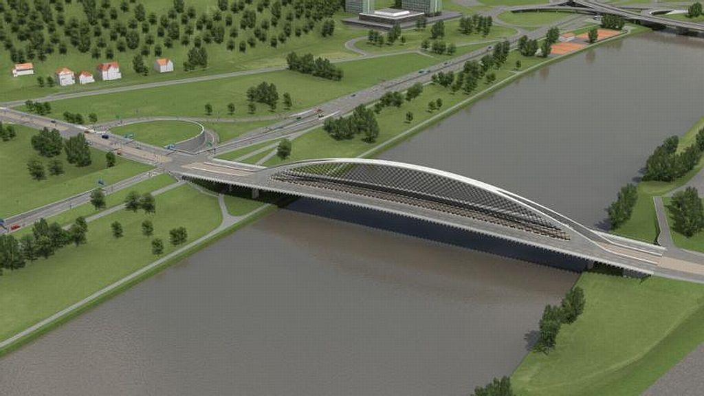 Stavba nového Trojského mostu