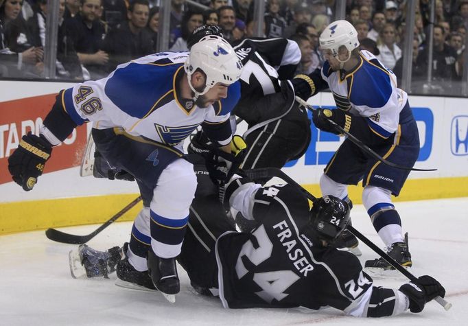 Kings - Blues, 3. zápas Stanley Cup (Polák, Fraser)