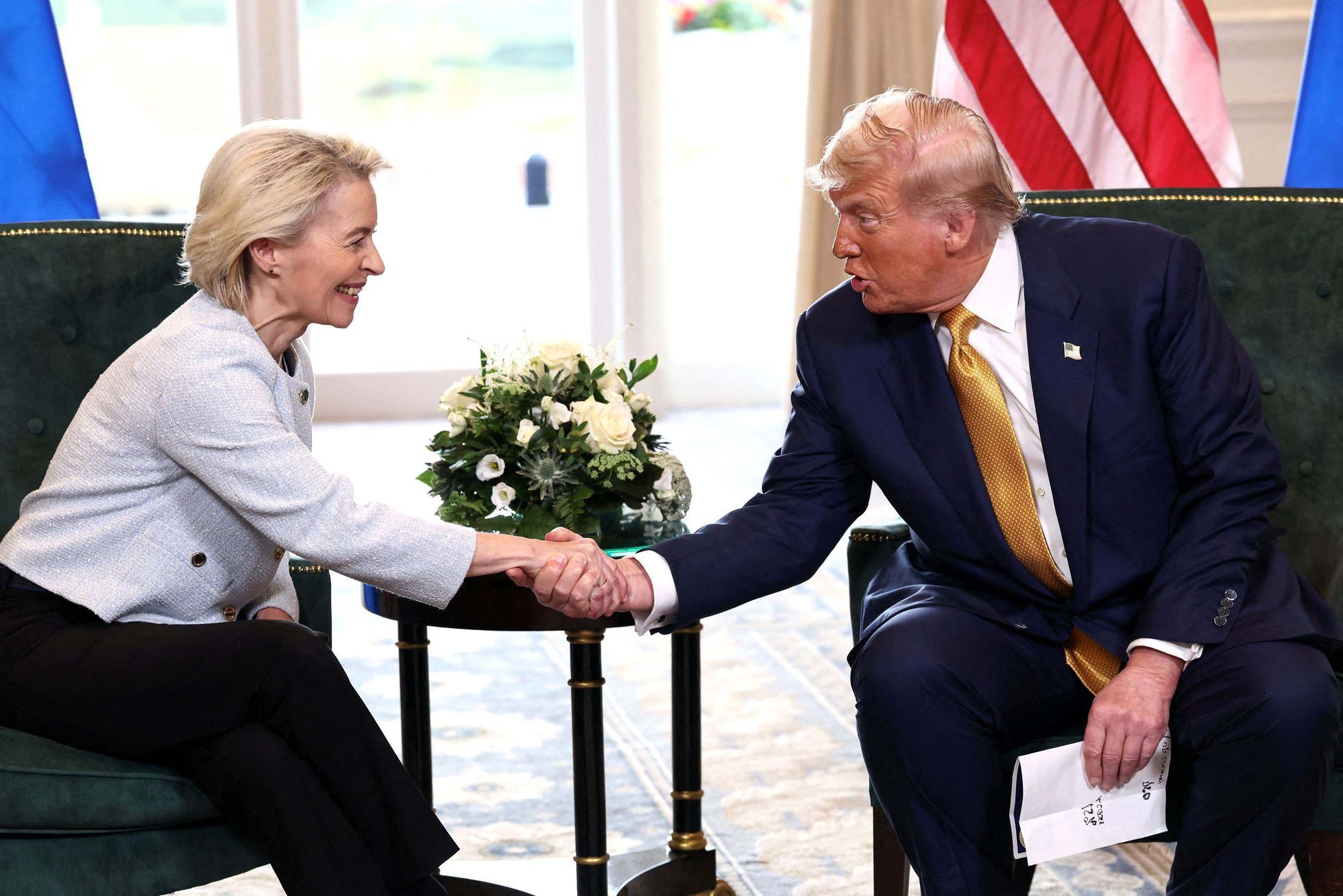 trump, Skotsko, golf, cla, Ursula von der Leyen