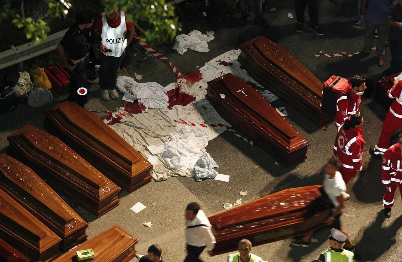 Nehoda italského autobusu