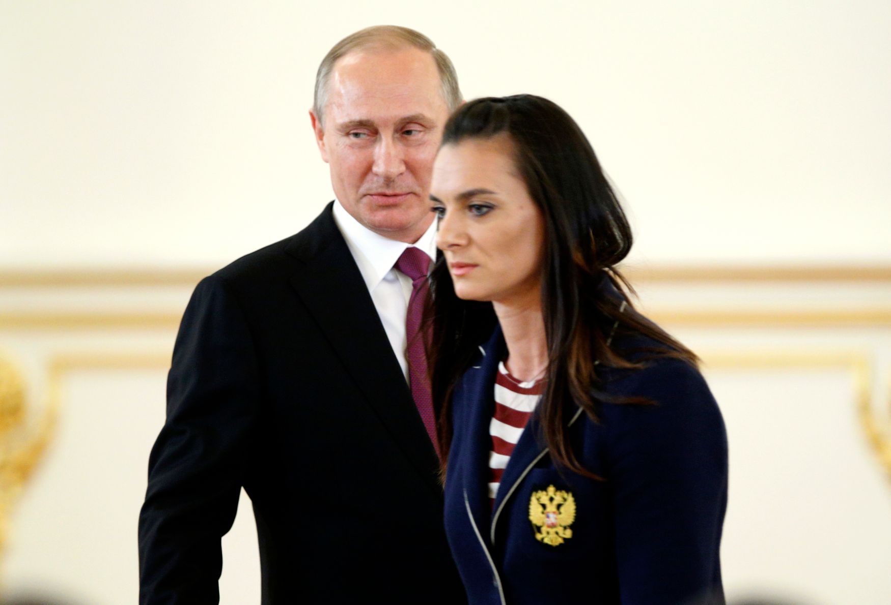 Vladimír Putin a Jelena Isinbajevová před OH v Riu 2016