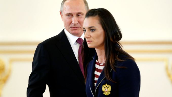 Jelena Isinbajevová a prezident Ruské federace Vladimir Putin.