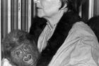 Ošetřovatelka Božena Gotriedová s gorilou Gájou (1973)