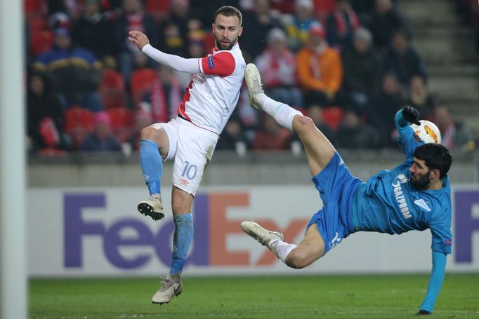 fotbal, Evropská liga 2018/2019, Slavia Praha - Zenit Petrohrad, Josef Hušbauer