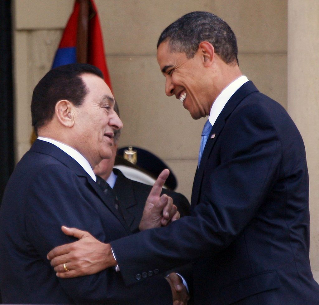 Husní Mubarak a Barack Obama