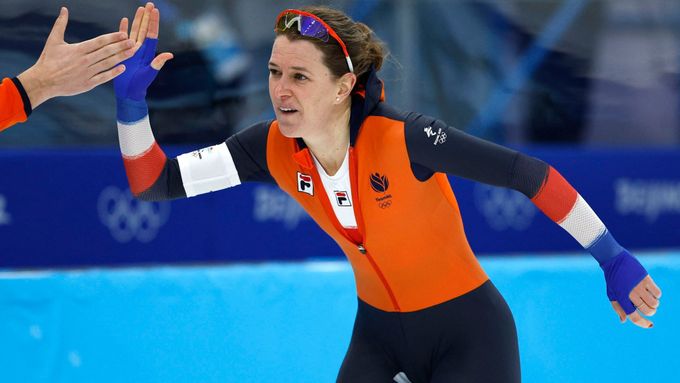 Ireen Wüstová, vítězka olympijského závodu na 1500 metrů v Pekingu