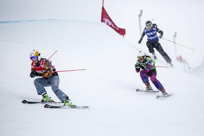 Andrea Zemanová (uprostřed) při SP v Idre 2016