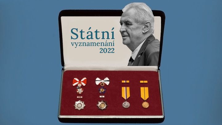 Zeman naposledy předával vyznamenání. Ocenil Zelenského, odbojáře i své lékaře; Zdroj foto: Aktuálně.cz