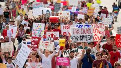 Montgomery Alabama demonstrace proti zákazu potratů interrupce