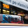 Vyzdobená tramvaj k třicátému výročí zvolení Václava Havla prezidentem