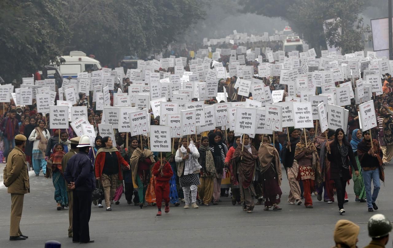 Demonstrace žen v Dillí