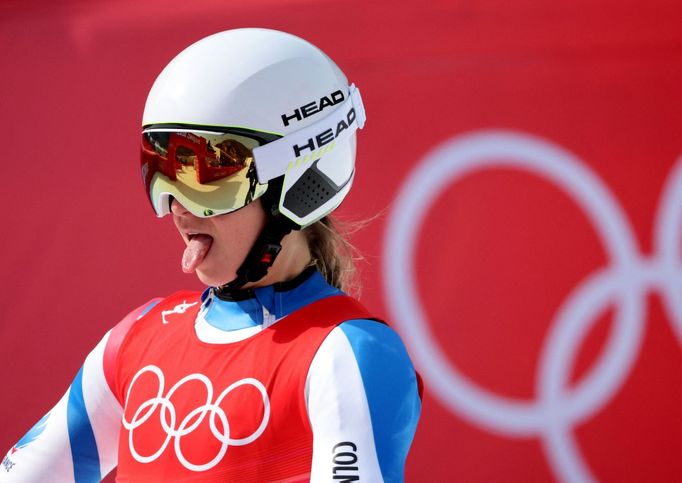 Laura Gaucheová v super-G na ZOH 2022 v Pekingu