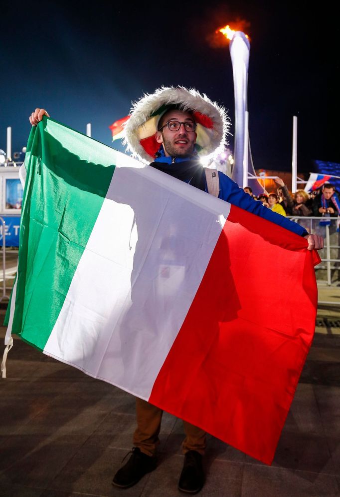 Fanoušci na olympiádě v Soči 2014: Italský fanoušek