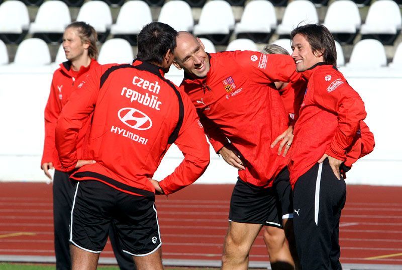 Trénink reprezentace před utkáním se San Marinem