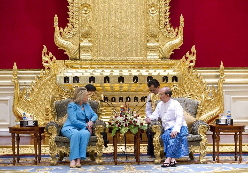 Barma - Návštěva ministryně zahraničí USA Hillary Clintonové