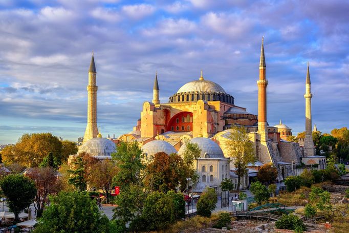 Hagia Sofia alias chrám Boží Moudrosti v Istanbulu.