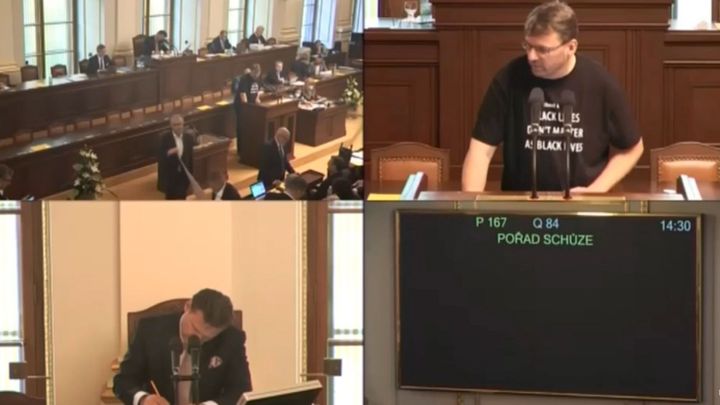 Potyčka ve sněmovně: Kalousek exčlenovi SPD zahazoval slogan All lives matter