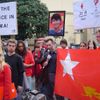 Demonstration at the Chinese embassy in Prague V