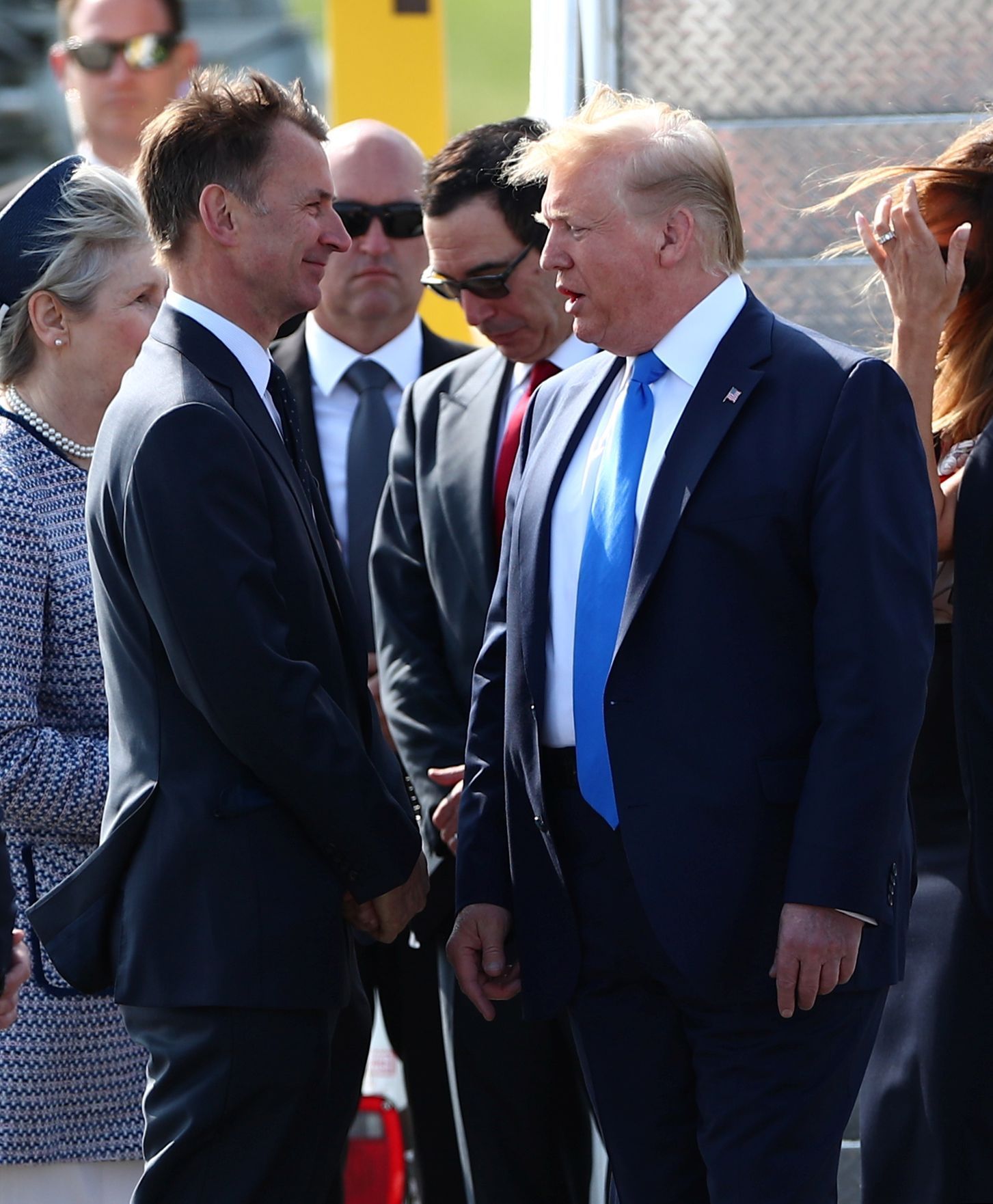 Donald Trump na státní návštěvě Velké Británie