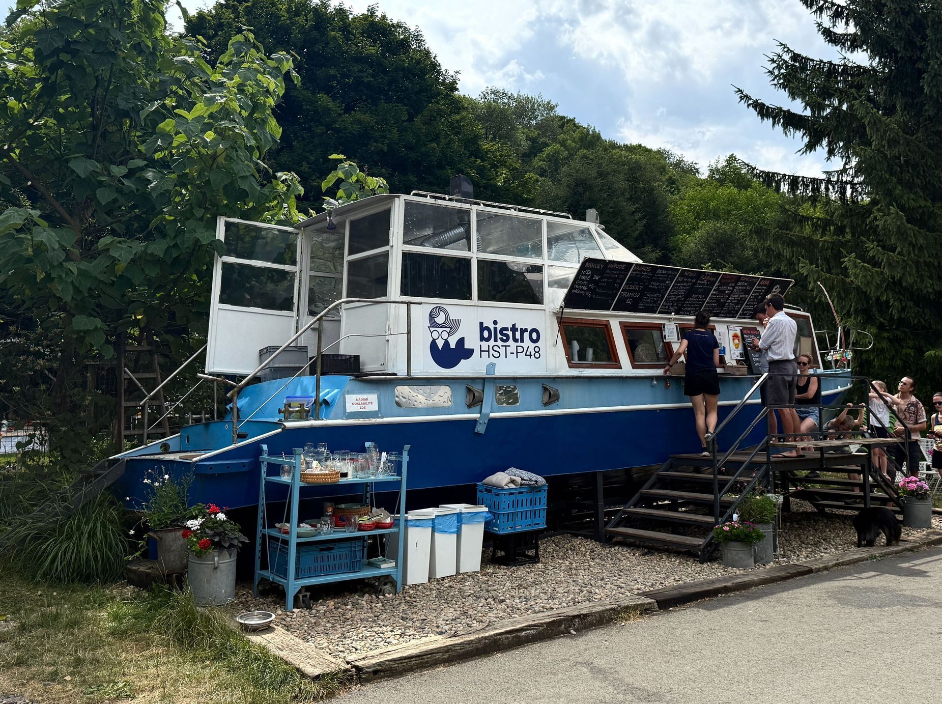 bistro, Nižbor, loď, byznys, jídlo, Berounka