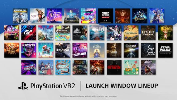 Seznam her dostupných v den vydání PlayStation VR2