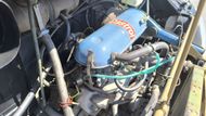 Motor pochází z dobové Škody 130, je ale otočený o 180 stupňů.