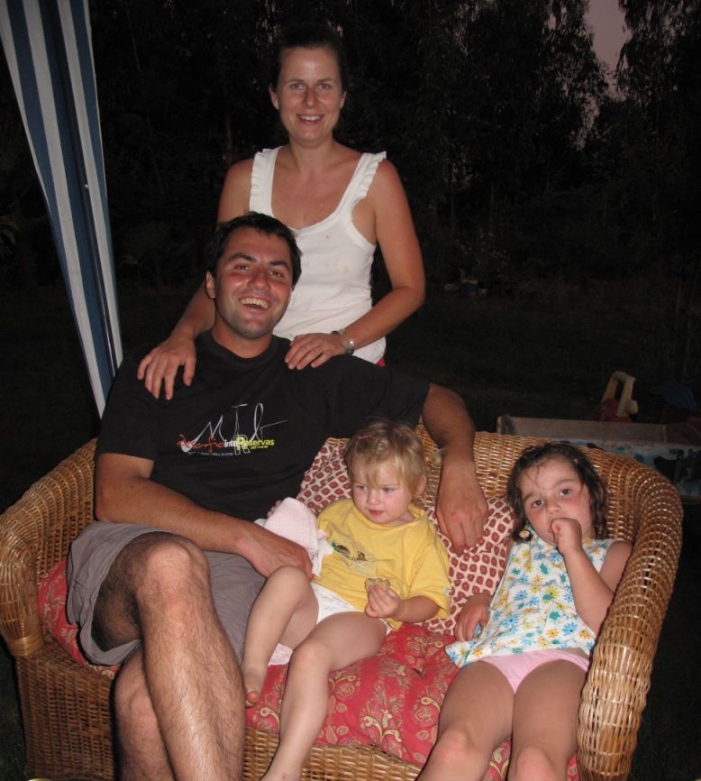 Mirka Novotná s rodinou
