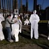 Relatives and activists pay tribute to the victims of Pinochet dictatorship, in Santiago