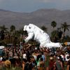 A large scale moving sculpture called &quot;Escape Velocity&quot; by Poetic Kinetics is pictured at the Coachella Music Festival in Indio