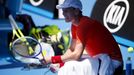 Tomáš Berdych při tréninku na Australian Open 2016