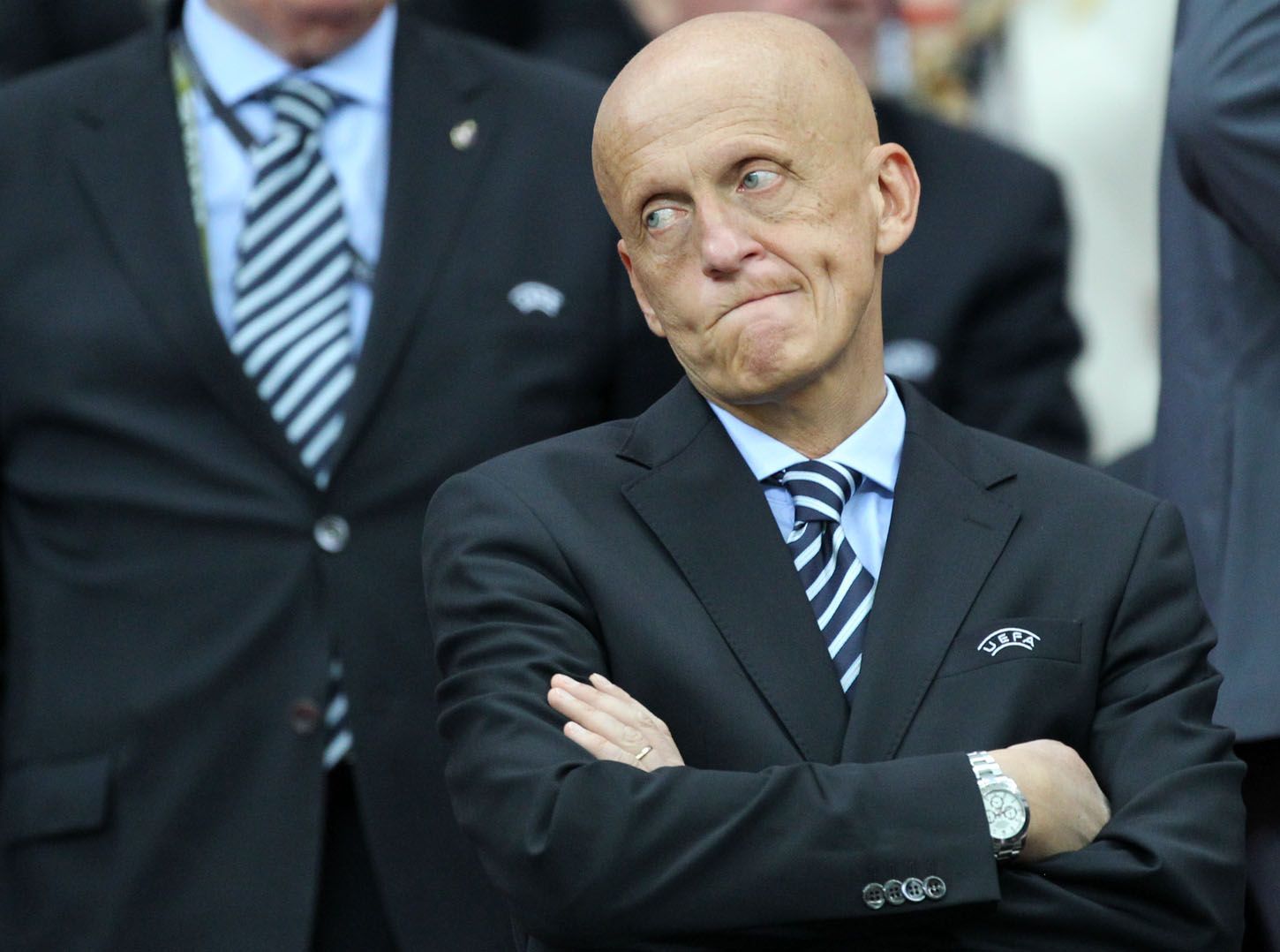 Pierluigi Collina. Celebrity na zápase Česko - Portugalsko