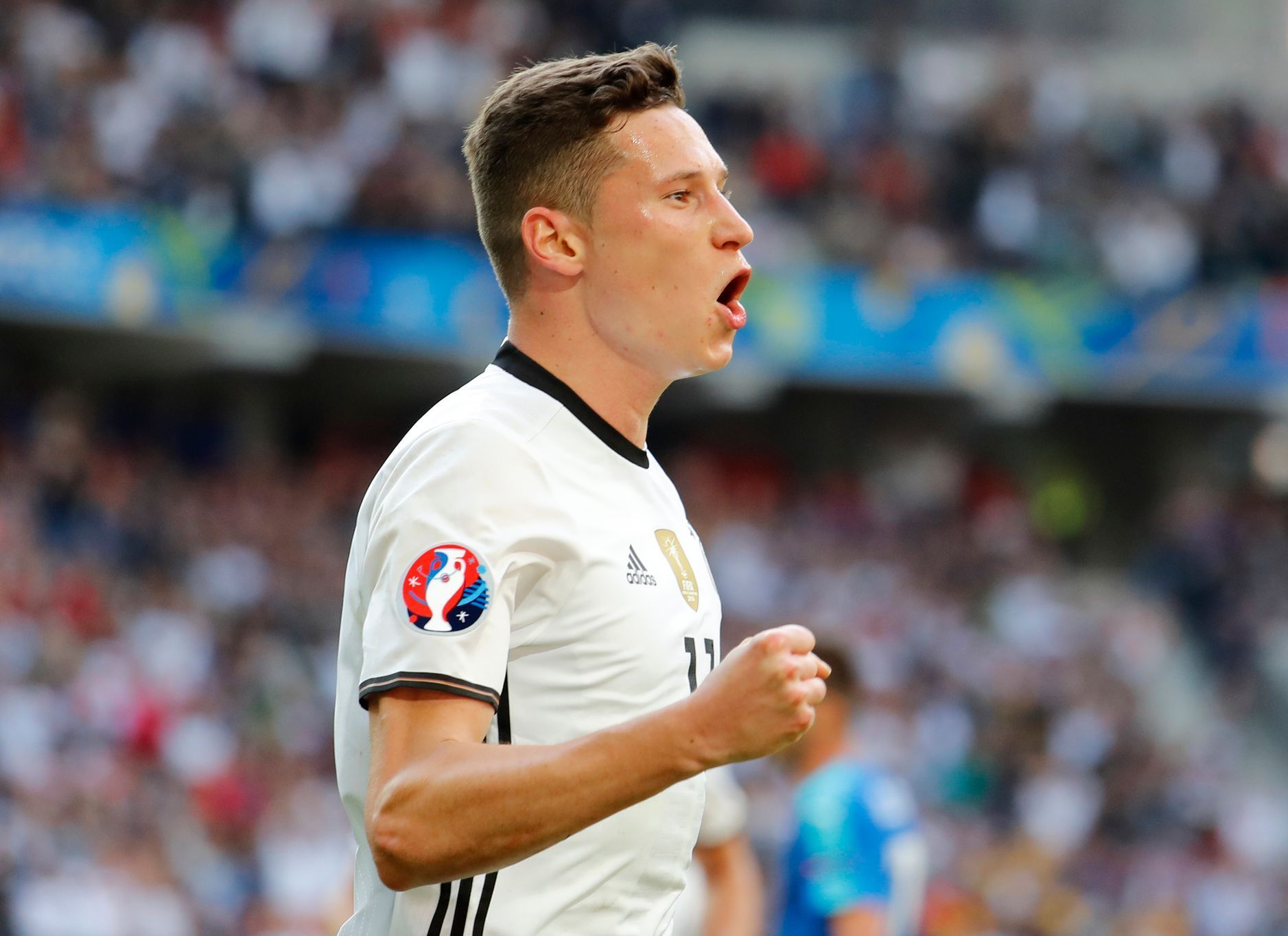Euro 2016, Německo-Slovensko:Julian Draxler slaví gól na 3:0