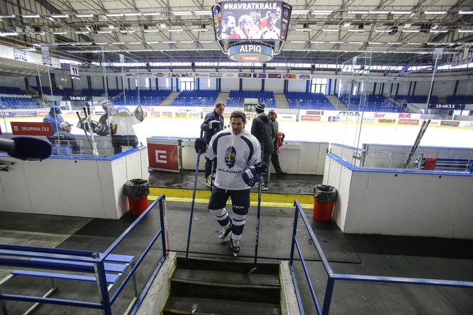 Jaromír Jágr, první den na Kladně po návratu z Calgary