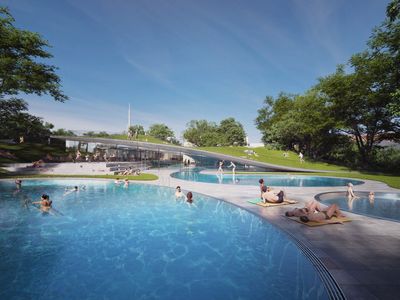 Autor kobek na pražské náplavce navrhl pro Prahu 2 plovárnu, wellness i místo pro relaxaci. Chce tak upozornit na zanedbaný pozemek v parku.