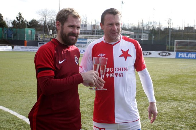 Silvestrovské derby 2017, kapitáni Tomáš Hübschman a Stanislav Vlček