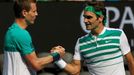 Tomáš Berdych a Roger Federer ve čtvrtfinále Australian Open 2016