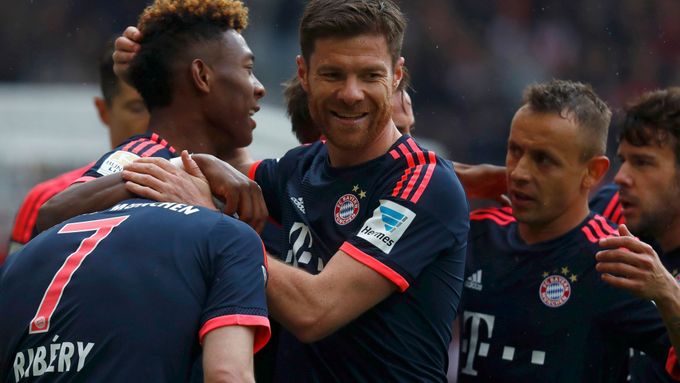 Radost hráčů Bayernu Mnichov