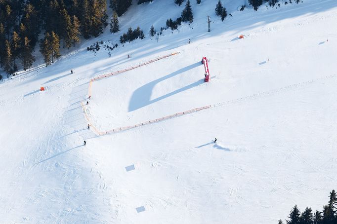 Krkonoše z výšky. Zimní snímky od Vrbatovy boudy až po Sněžku