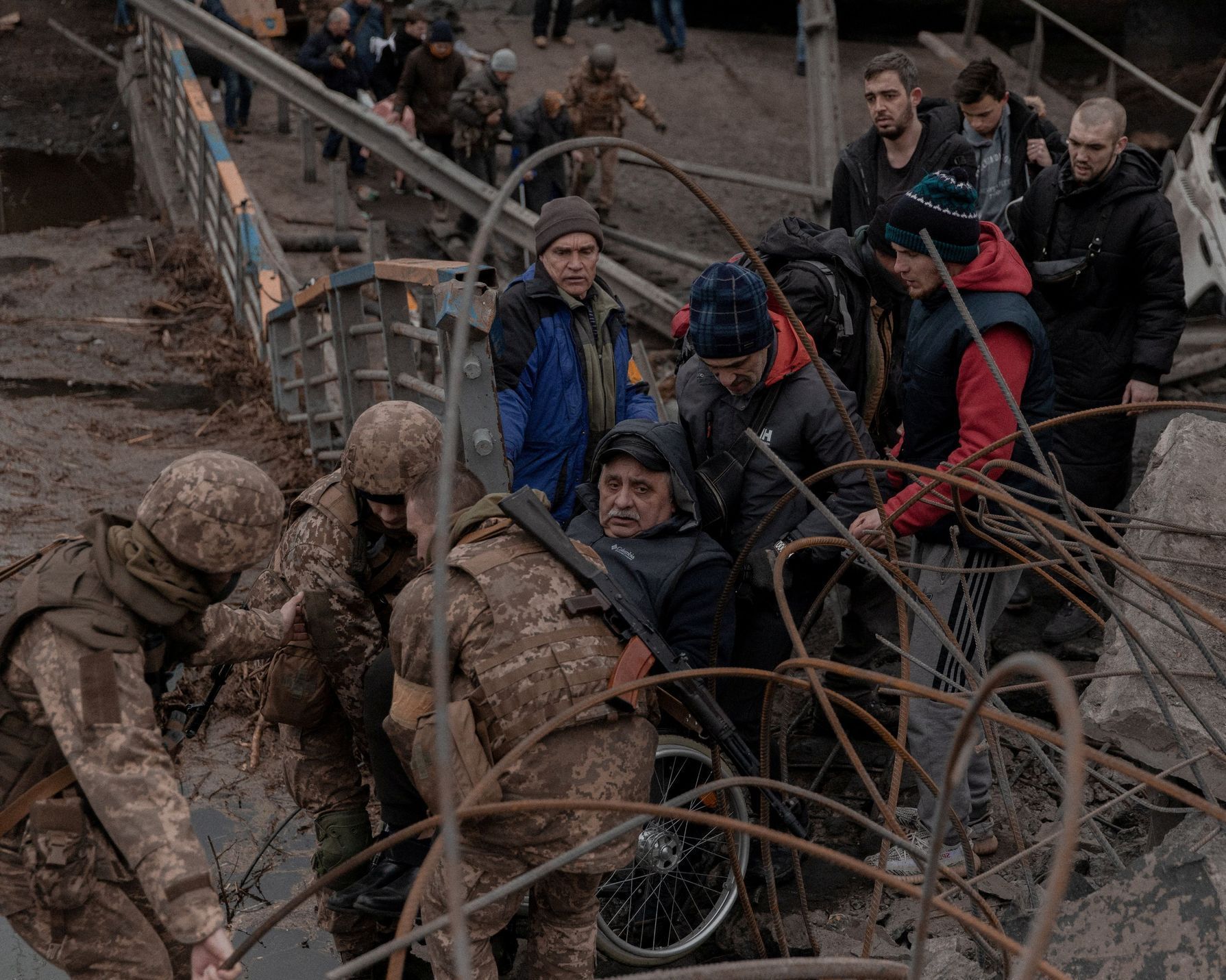 Ukrajina - Irpin - evakuace