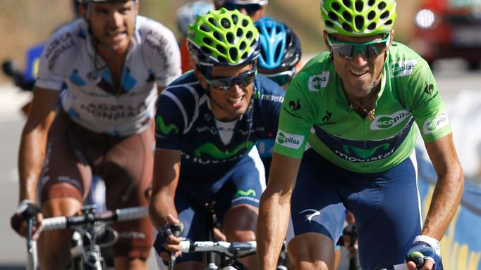 Španělský cyklista Alejandro Valverde během 17. etapy španělské Vuelty 2012.