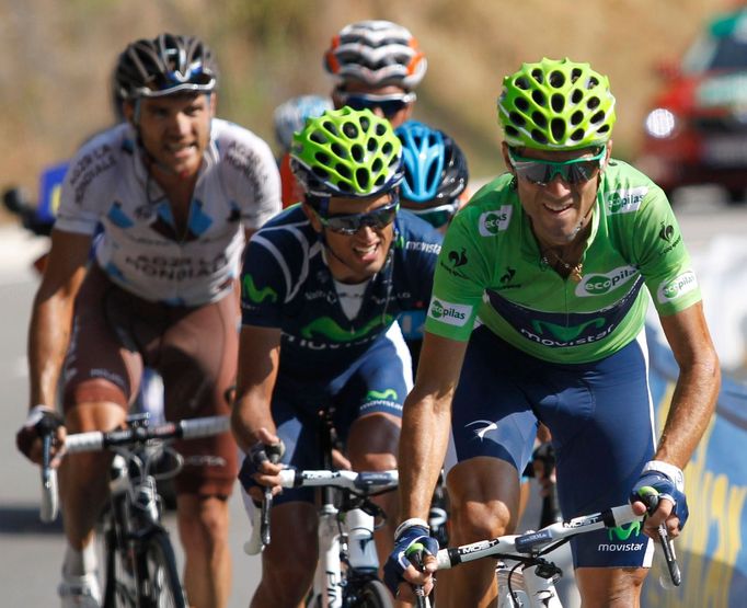 Španělský cyklista Alejandro Valverde během 17. etapy španělské Vuelty 2012.